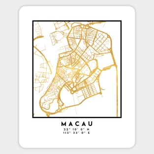 MACAU CHINA CITY STREET MAP ART Sticker